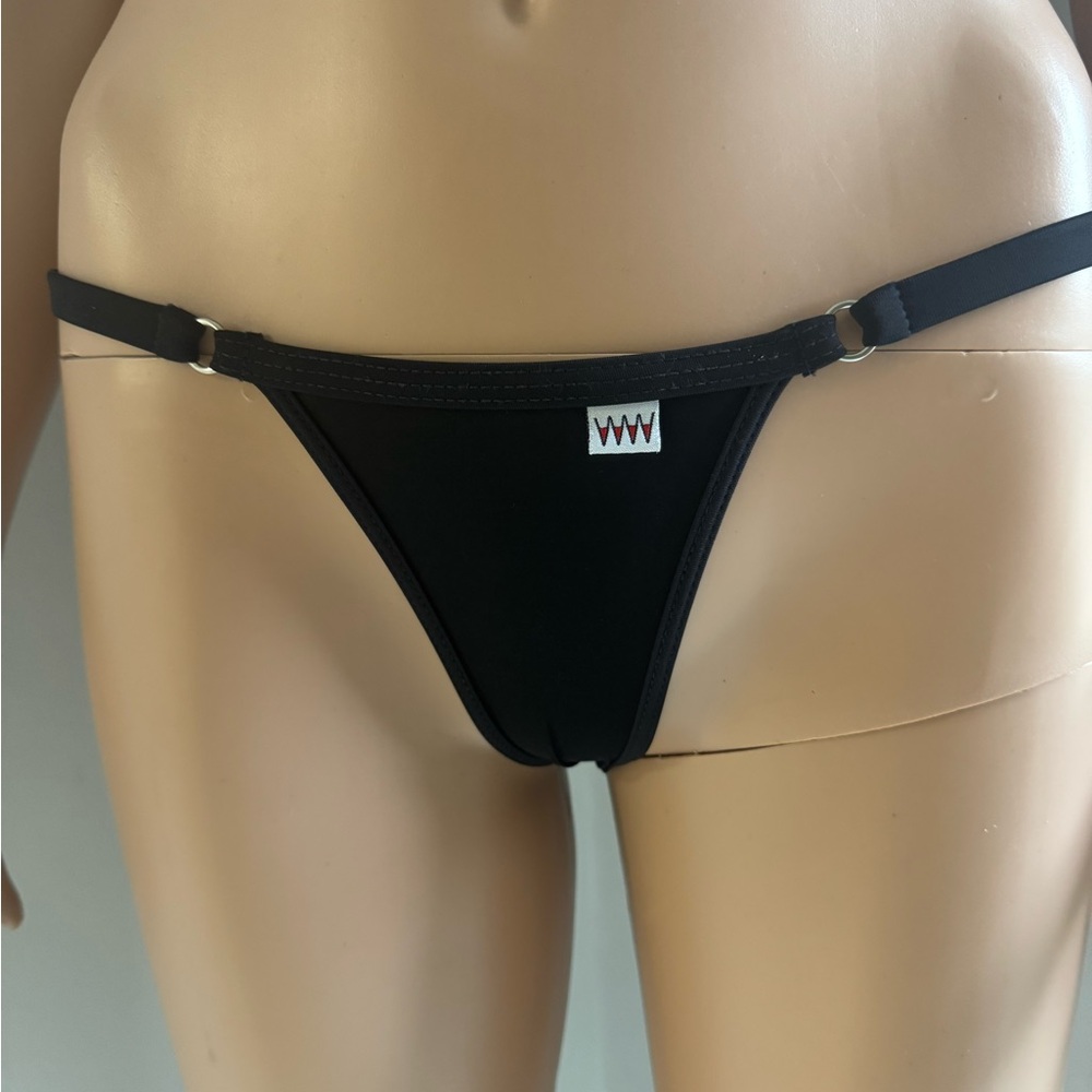 Black Strappy Bikini Bottom